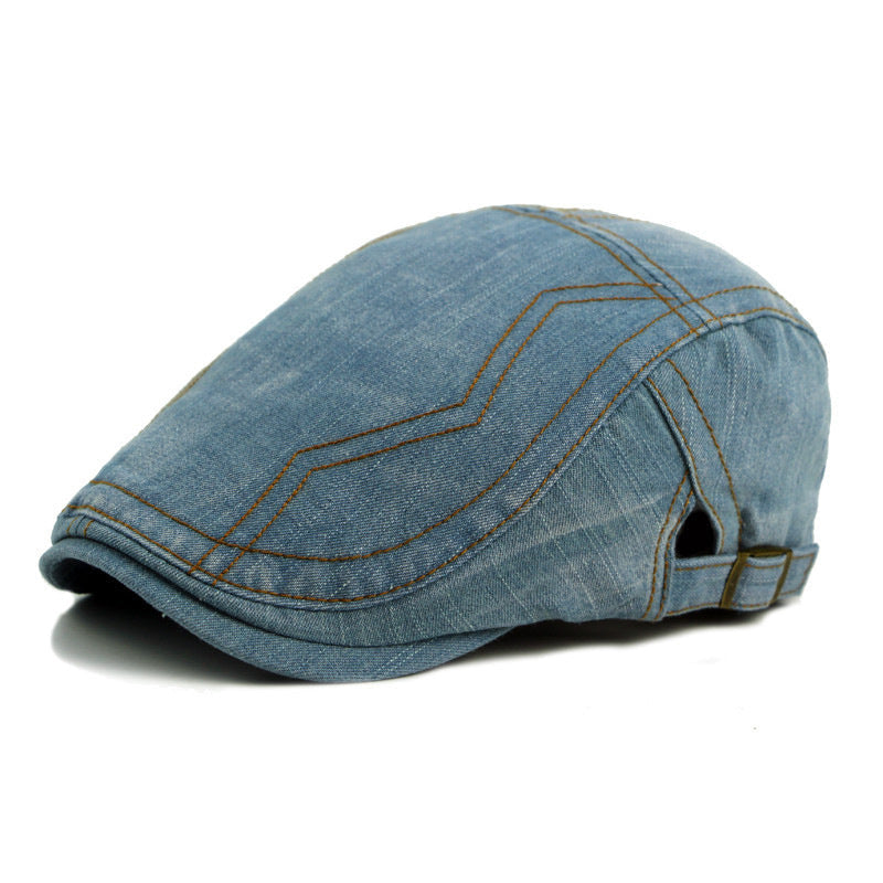Cappello in Denim con Rivetti