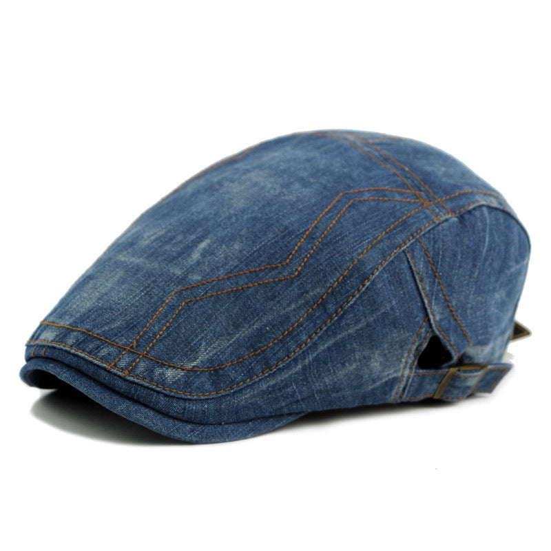 Cappello in Denim con Rivetti