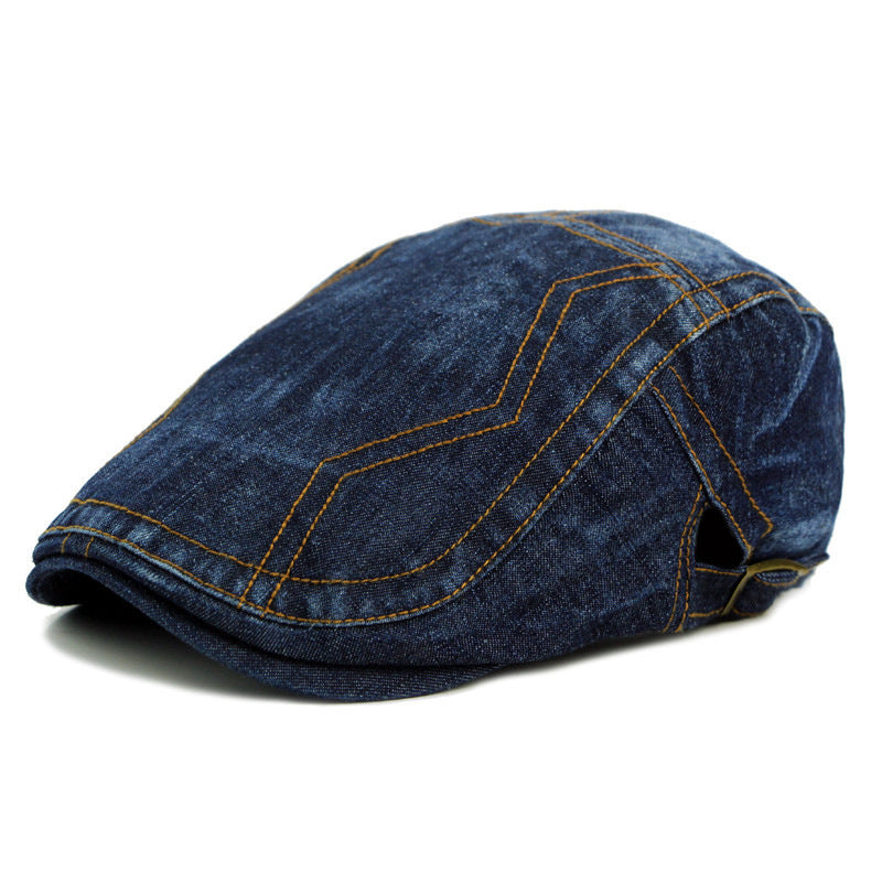 Cappello in Denim con Rivetti