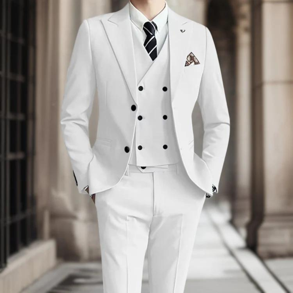 Set di Abito da Sposo Moderno per Uomo Classico