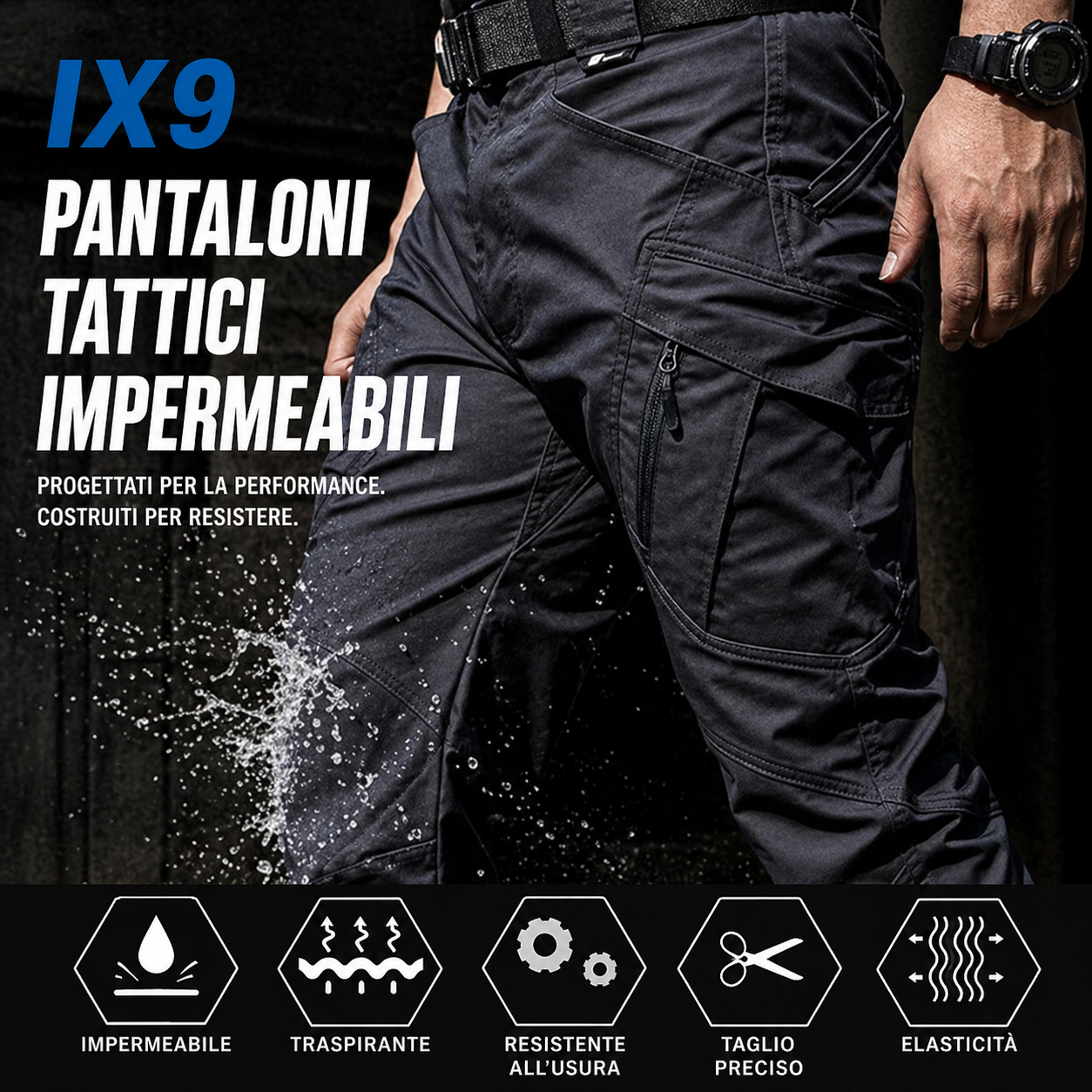 Alessandro – Pantaloni Tattici Impermeabili