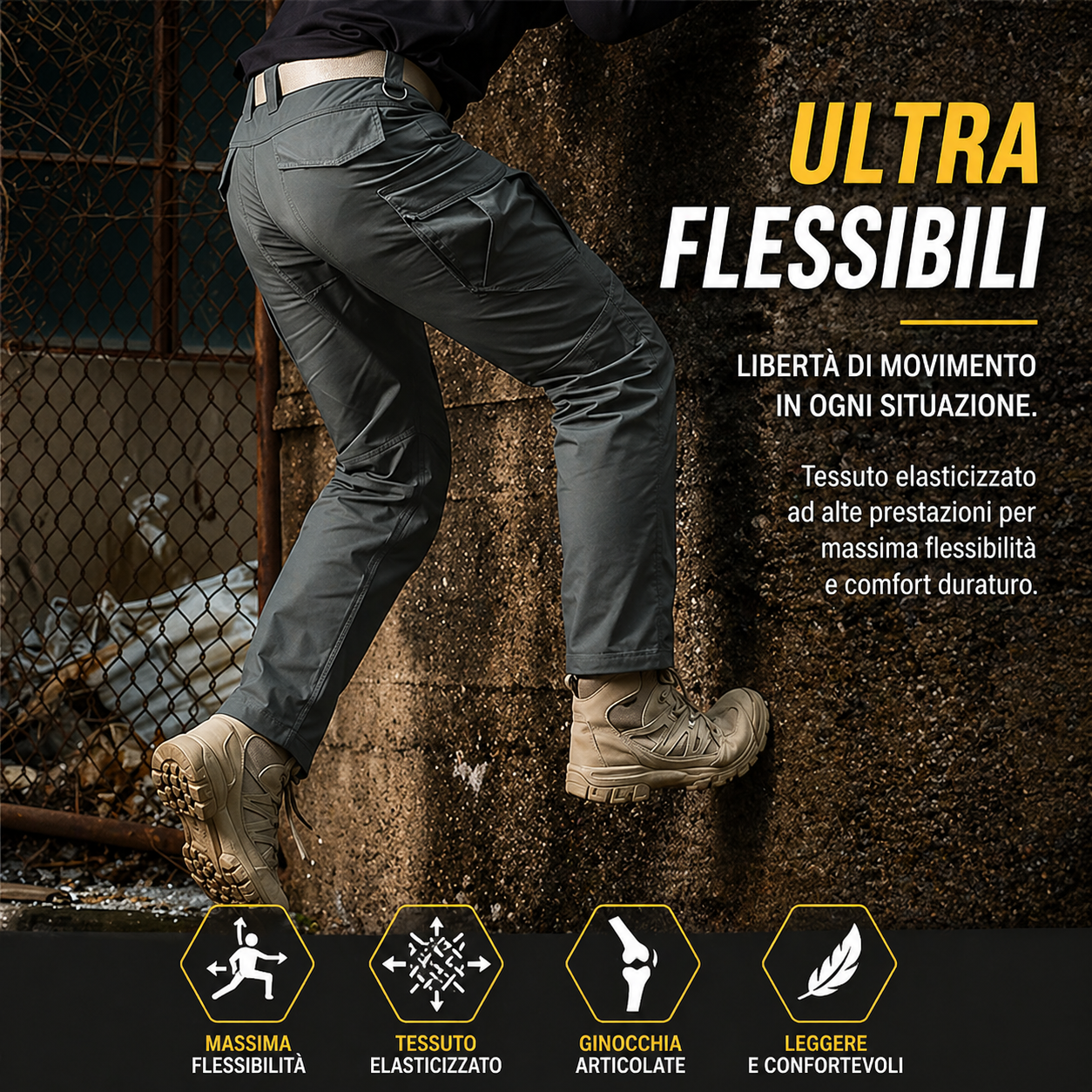 Alessandro – Pantaloni Tattici Impermeabili