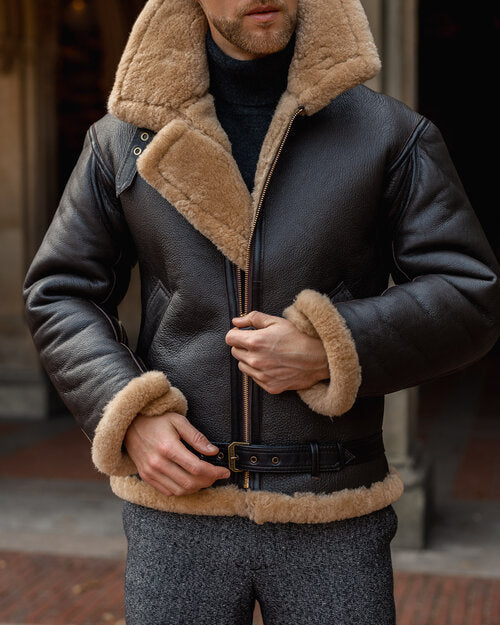 Raf - Giacca da pilota in shearling - Pelle