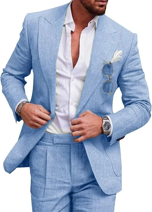 Completo da Uomo Monopetto Formale per Ospiti di Matrimonio | Set Due Pezzi