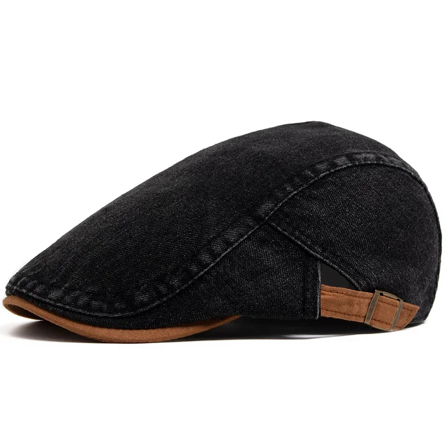 Thijs - Cappello Piatto in Denim Premium – Stile Senza Tempo & Comfort Quotidiano.