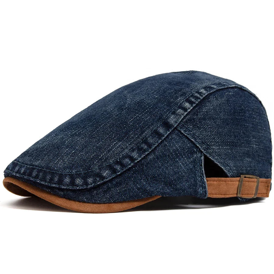 Thijs - Cappello Piatto in Denim Premium – Stile Senza Tempo & Comfort Quotidiano.
