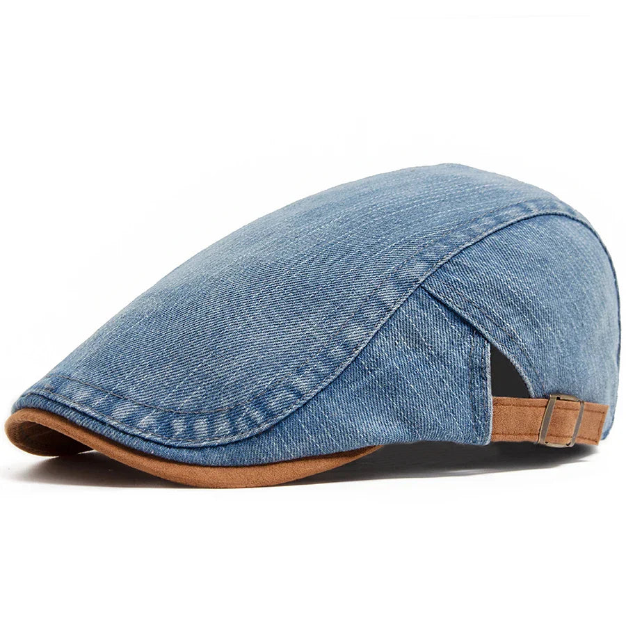 Thijs - Cappello Piatto in Denim Premium – Stile Senza Tempo & Comfort Quotidiano.