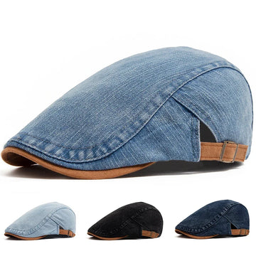 Thijs - Cappello Piatto in Denim Premium – Stile Senza Tempo & Comfort Quotidiano.