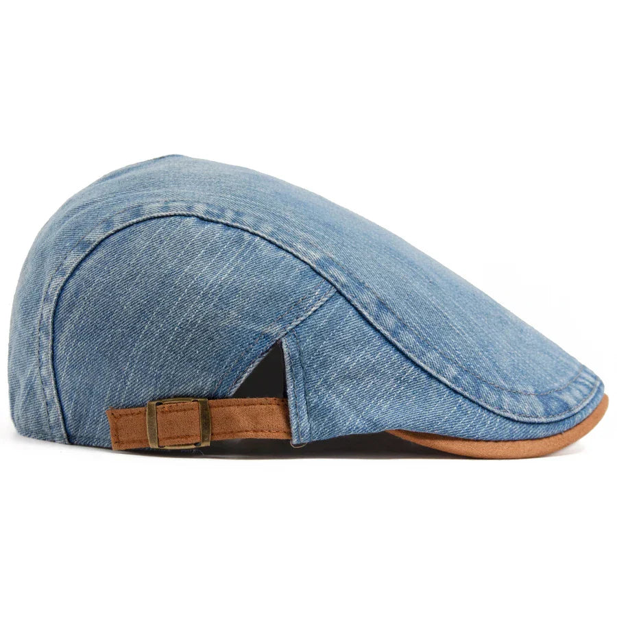 Thijs - Cappello Piatto in Denim Premium – Stile Senza Tempo & Comfort Quotidiano.