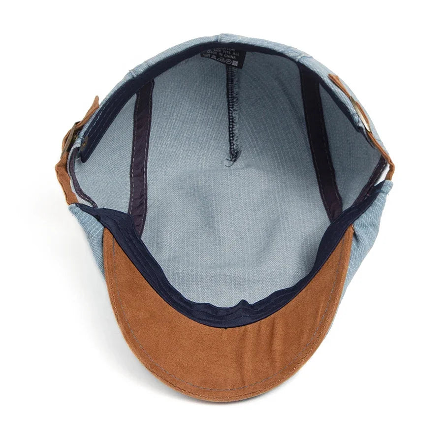 Thijs - Cappello Piatto in Denim Premium – Stile Senza Tempo & Comfort Quotidiano.