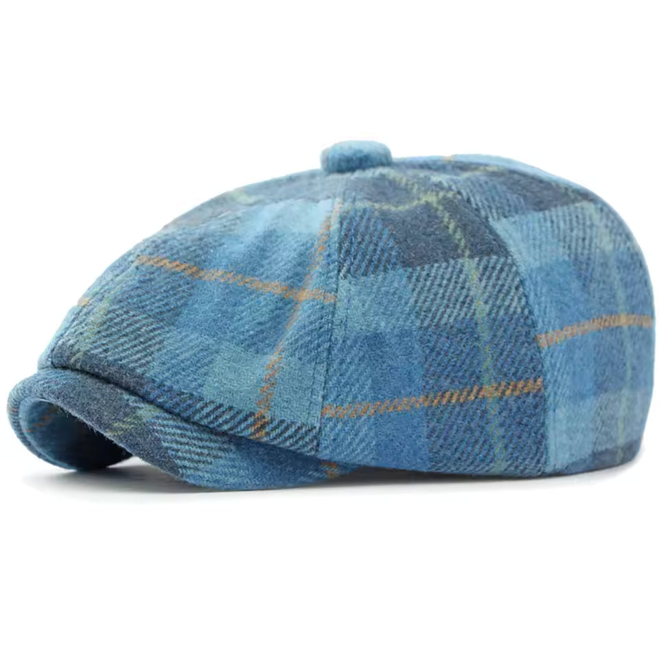 Cappello Newsboy a Quadri Invernale