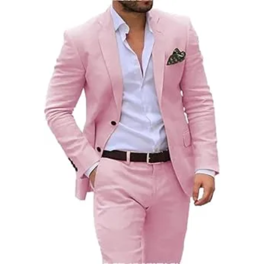Completo da Uomo Moderno Leggero per Ospiti di Matrimonio 2 Pezzi
