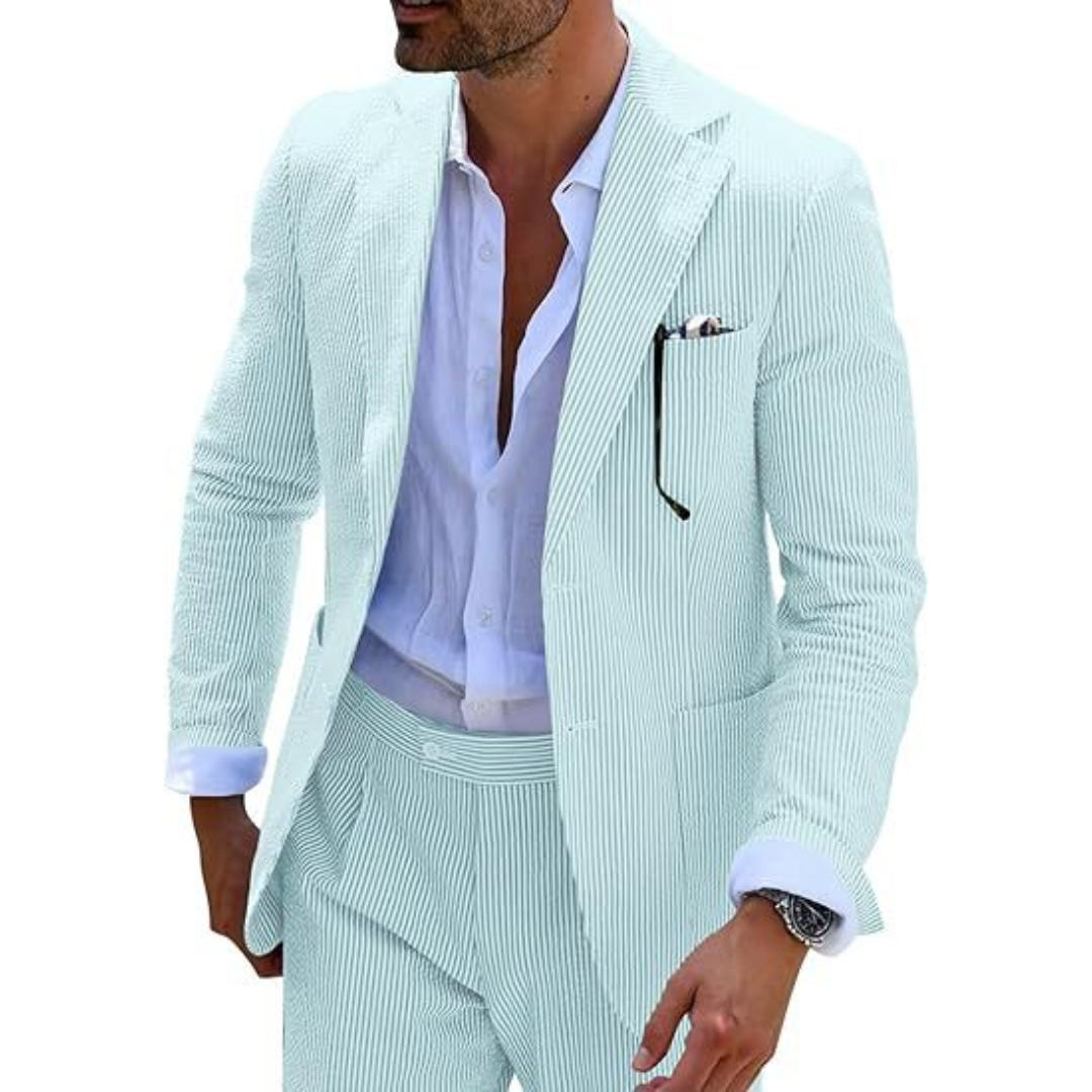 Completo da Sposo a Righe per Uomo | Due Pezzi