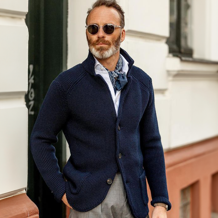 FRANCO MARINO | CARDIGAN IN MAGLIA SENZA TEMPO
