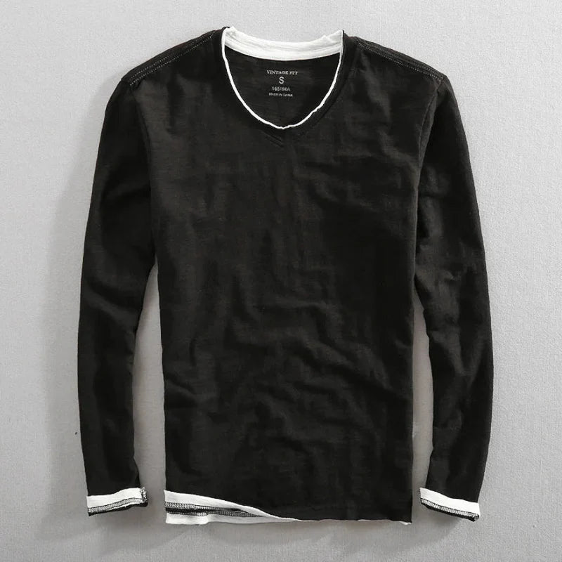 LAURENT MONACO | CAMICIA A MANICHE LUNGHE IN COTONE