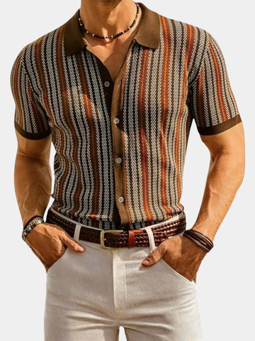 FRANCO MARINO | POLO A MAGLIA CHEVRON PER UOMO