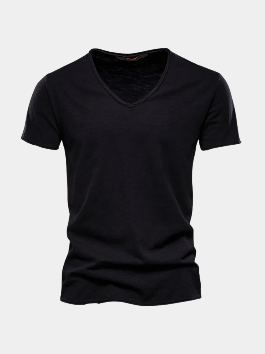 FRANCO MARINO | T-SHIRT COL V IN COTONE PER UOMO