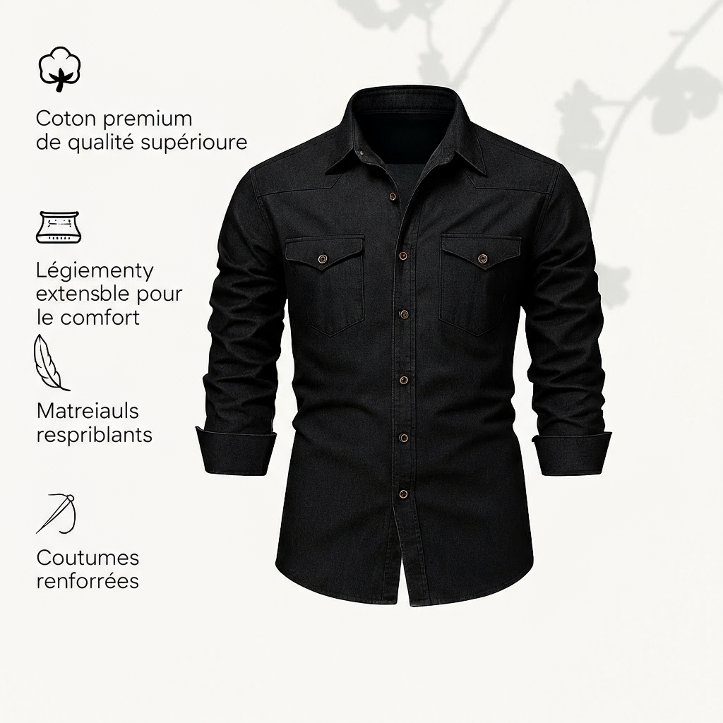 Enzo | Camicia in denim di cotone