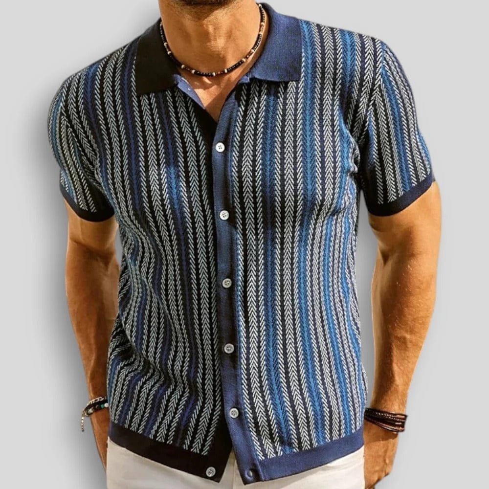 FRANCO MARINO | POLO A MAGLIA CHEVRON PER UOMO